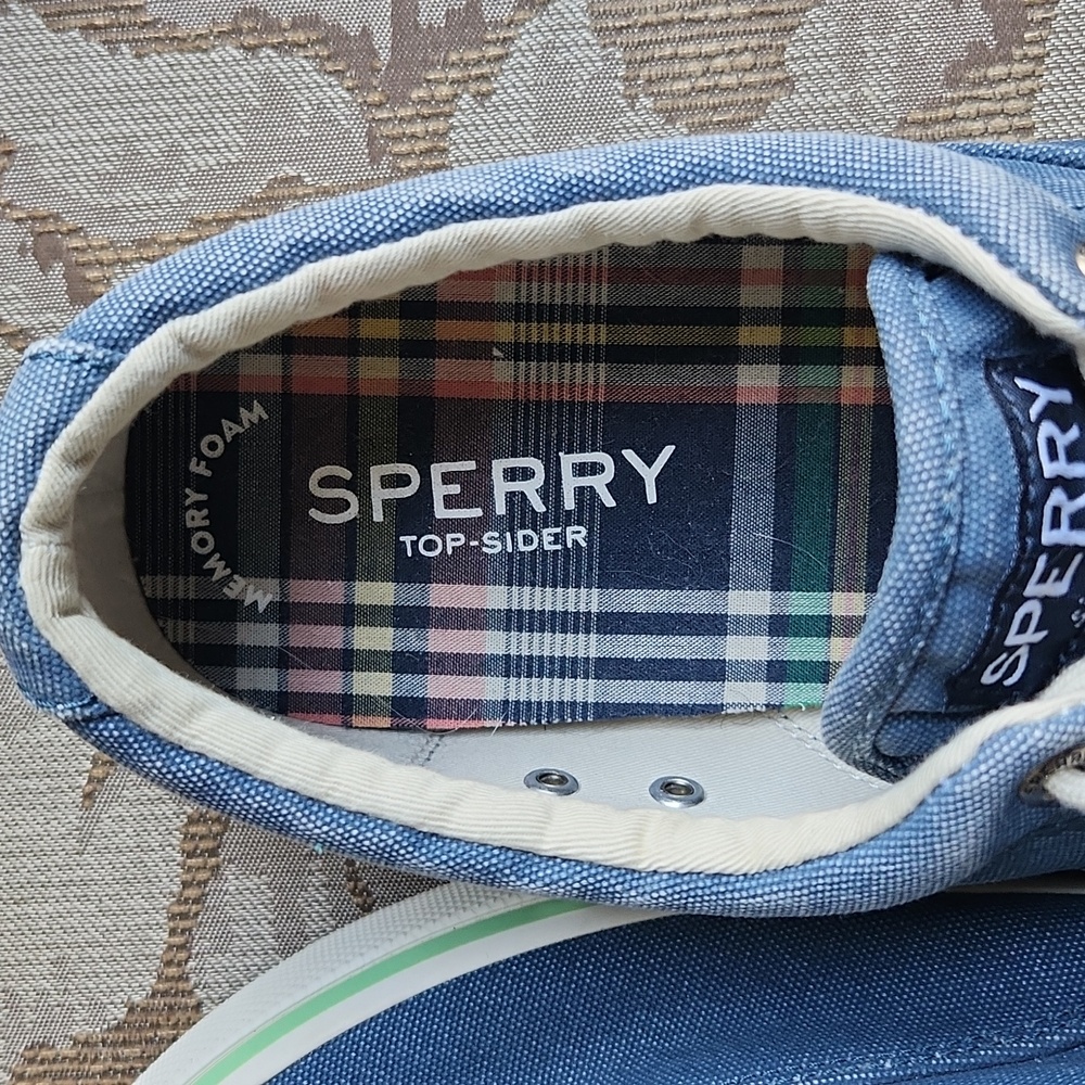🎉HP🎉Sperry STS22358: Men's Halyard Retro Stellar denim blue Sneaker  - Picture 8 of 9